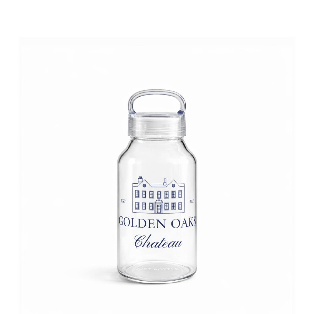300ml Glass water bottle with custom logo
