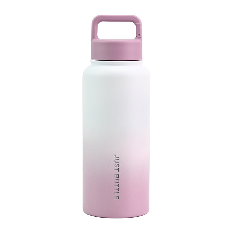 Gradient color pink and white Jumbo Clipper Bottle 950ml (32oz) – Custom Logo Water Bottle by Just Bottle
