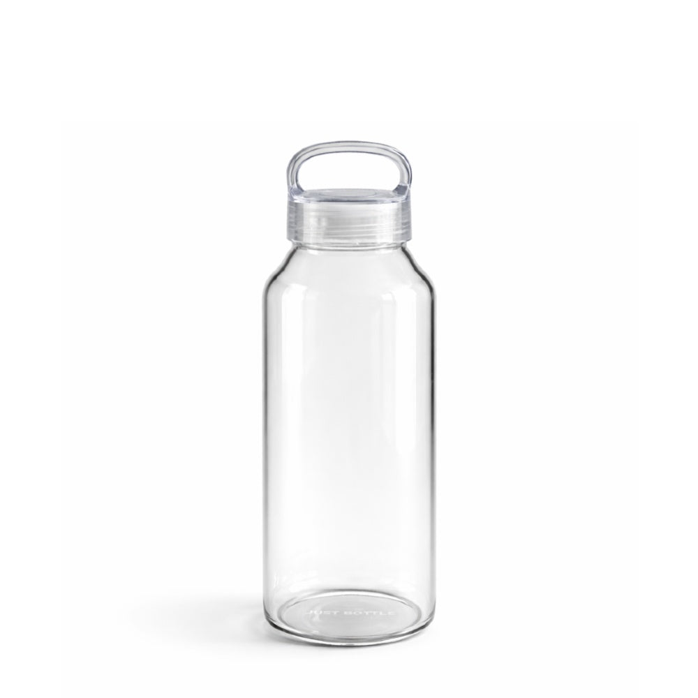 500ml Zen Glass Water Bottle front view - borosilicate minimal glass water bottle