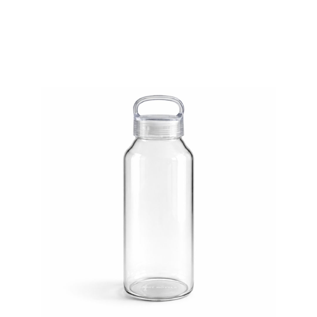 500ml Zen Glass Water Bottle front view - borosilicate minimal glass water bottle