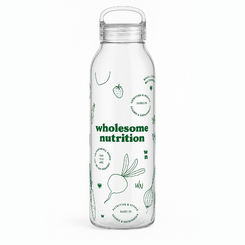 Glass bottle with business logo on white background - Just Bottle Zen 900ml / 30 oz