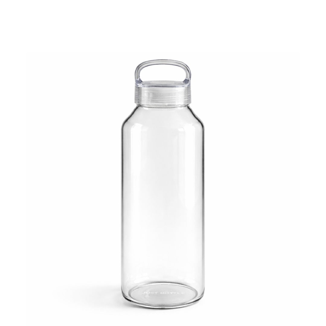 900ml Zen Glass Water Bottle front view - borosilicate large glass water bottle