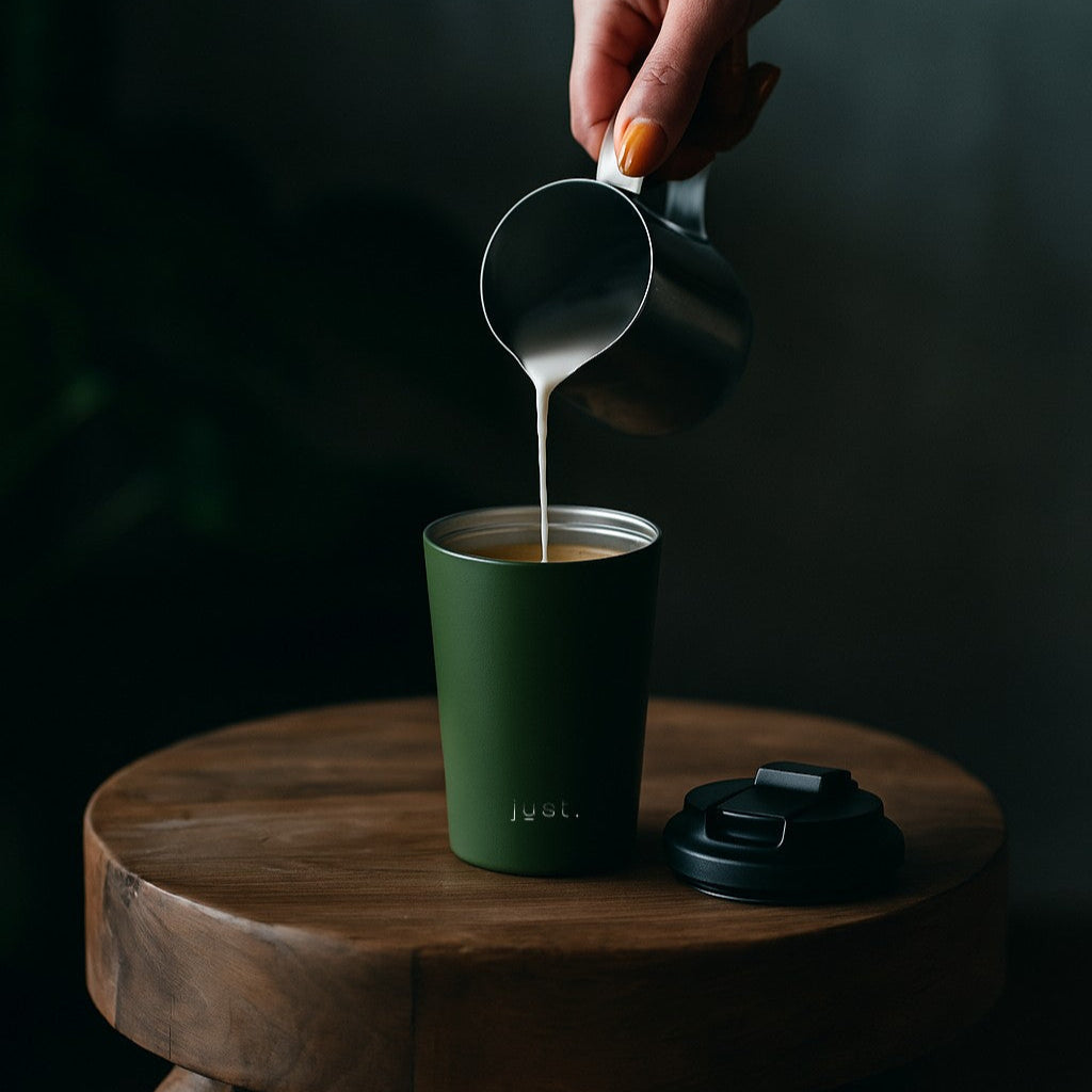 green coffee cup