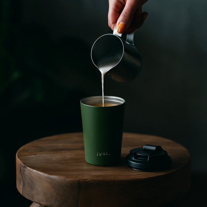 green coffee cup