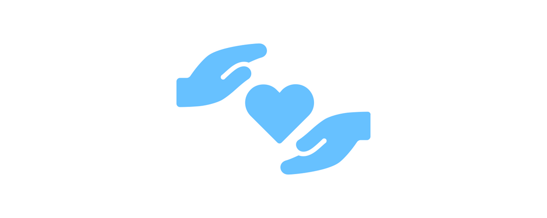heart with hands around 