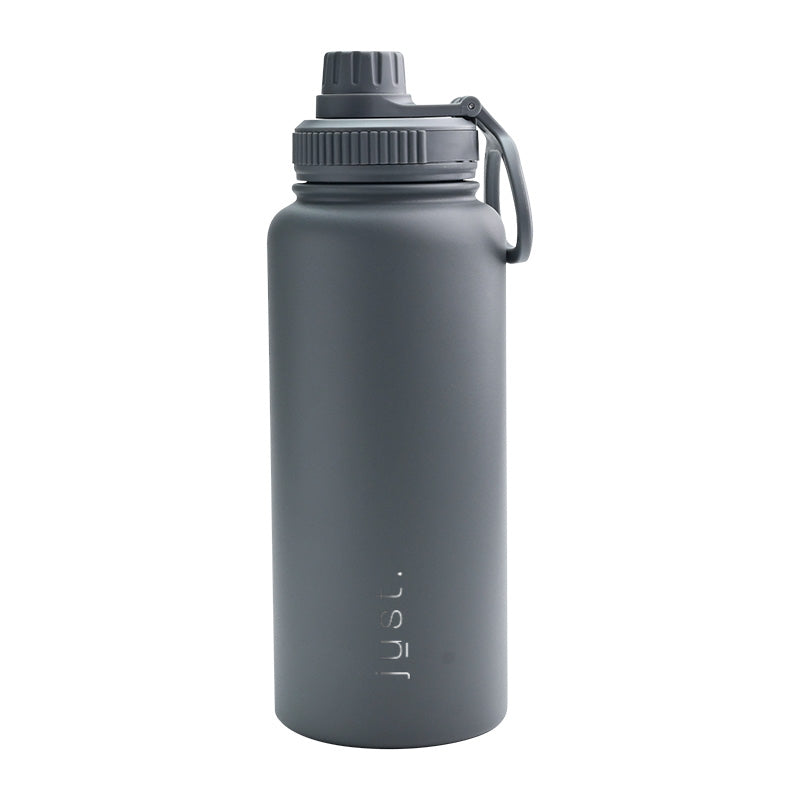 Gray 950ml 32oz company logo stainless steel water bottle with small cap lid – Just Bottle Jumbo Urban