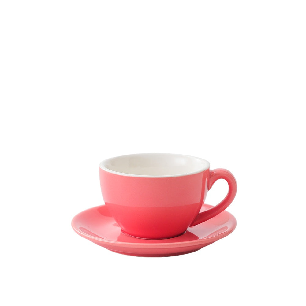 Coral wholesale porcelain 150ml cafe cup on white background