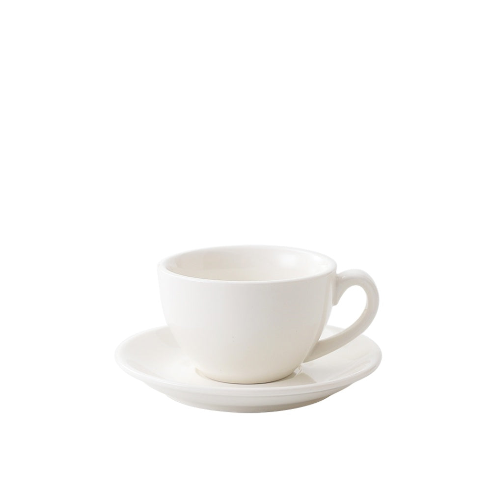 White wholesale porcelain 150ml cafe cup on white background