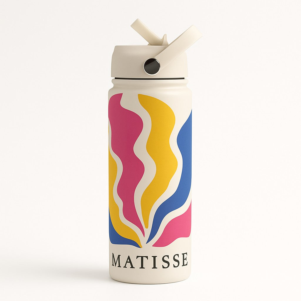 550ml 18 oz custom stainless steel water bottle with straw lid and company logo – Just Bottle Pioneer with wrap around printing