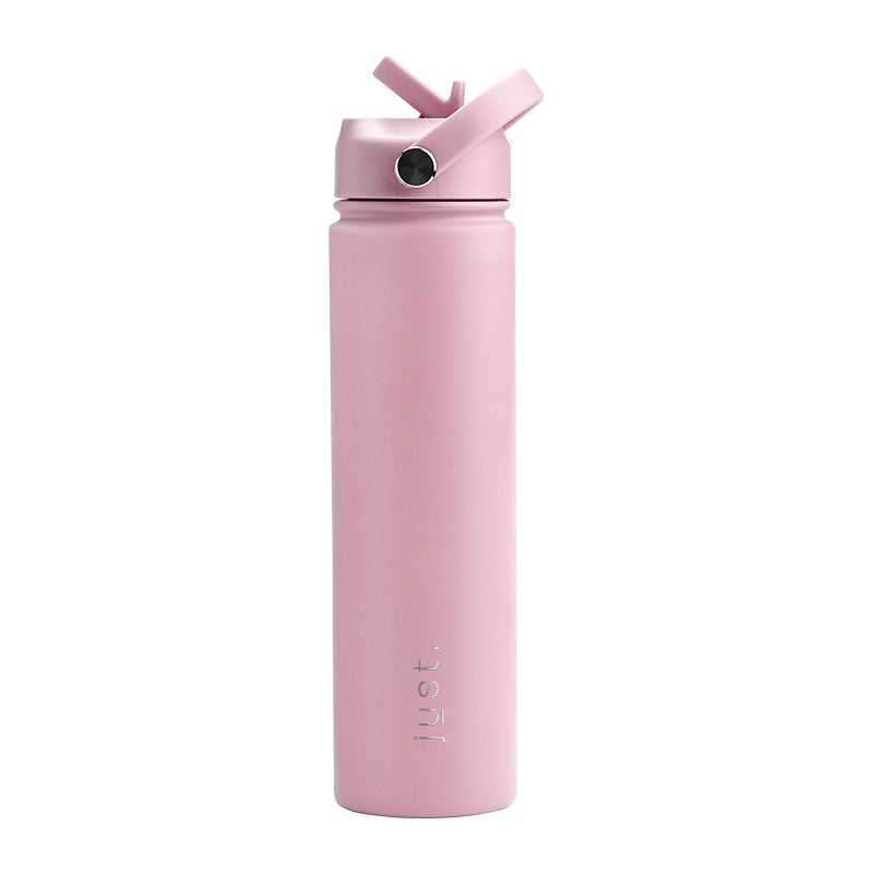 Pink 750ml / 25 oz Company Logo Reusable Water Bottle with Straw Lid - Just Bottle Tall Pioneer