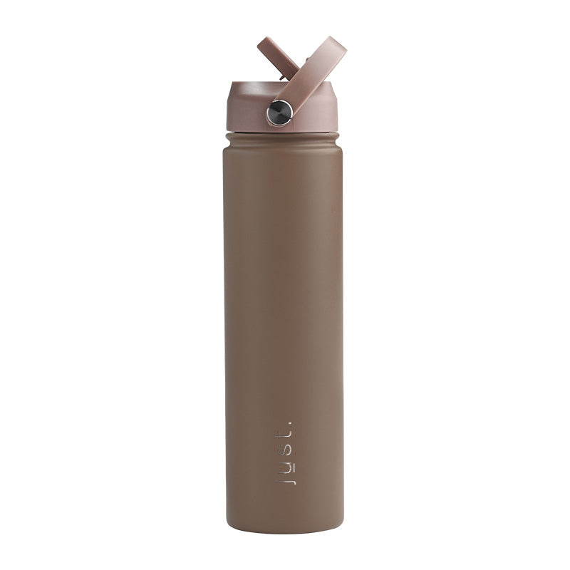 Mocha 750ml / 25 oz Company Logo Reusable Water Bottle with Straw Lid - Just Bottle Tall Pioneer