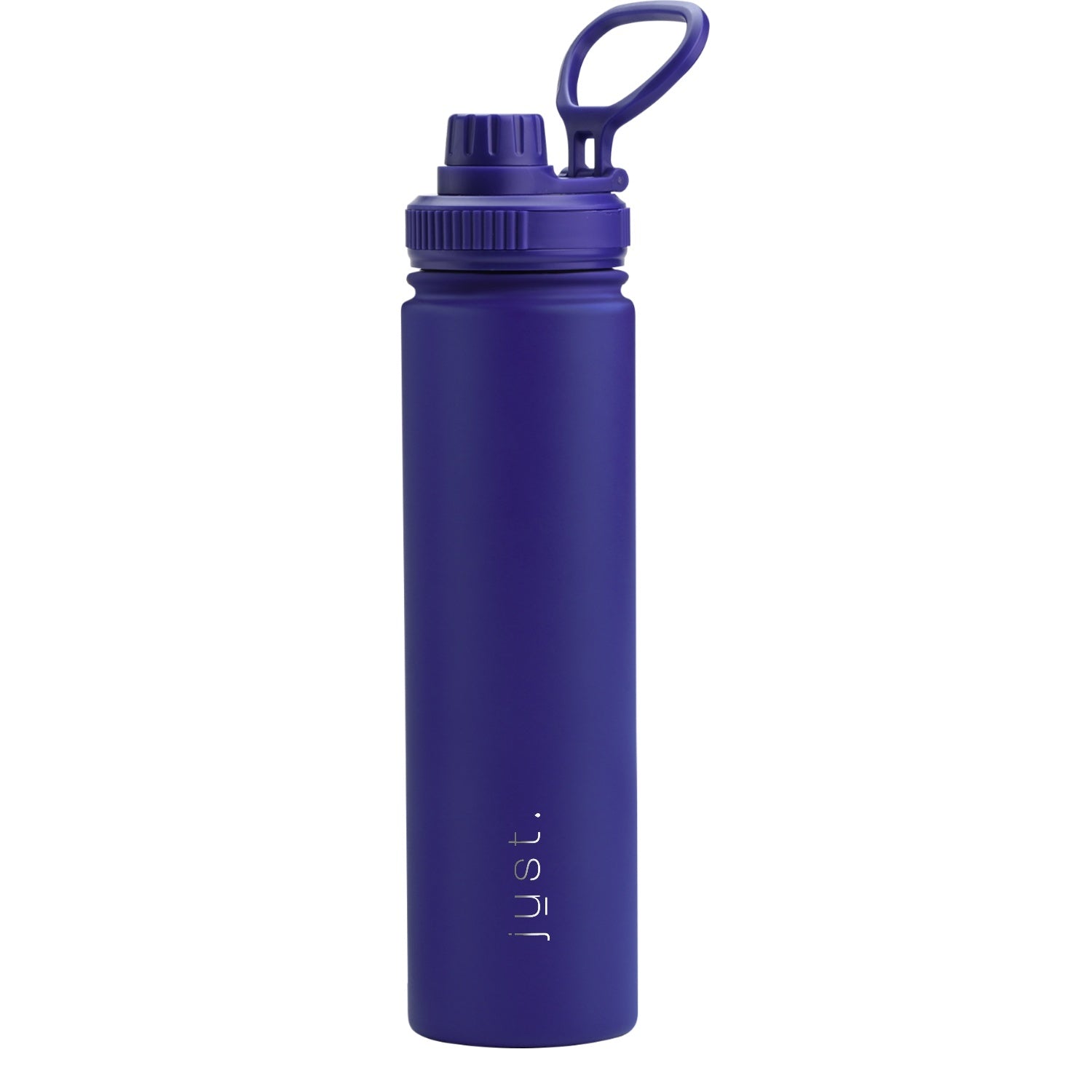 Dark purple 750ml / 25 oz business logo stainless steel water bottle with small cap lid - Just Bottle Tall Urban