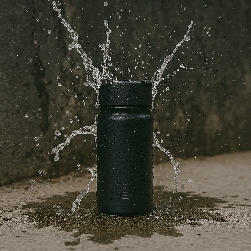 black leakproof coffee cup
