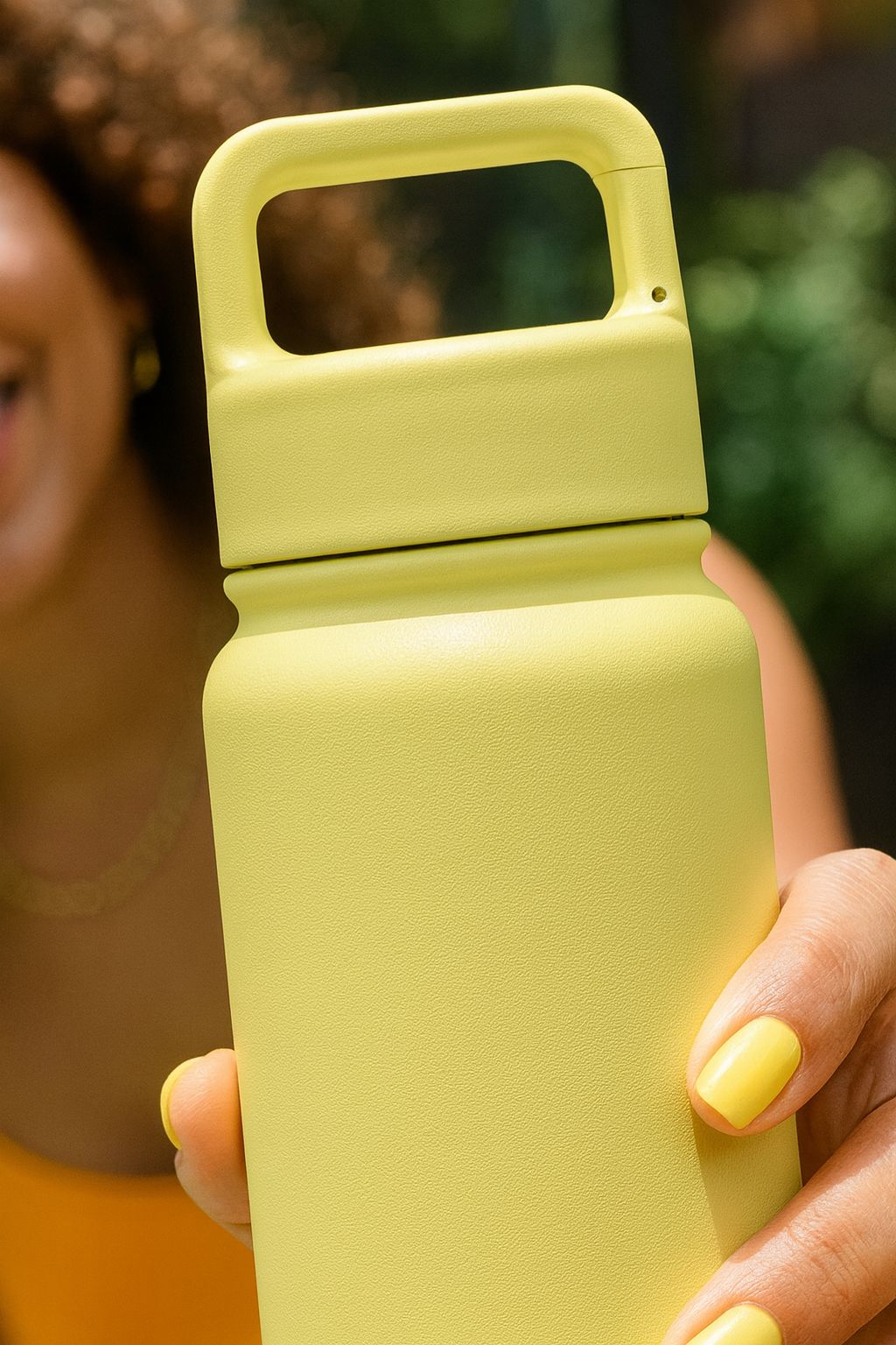 Yellow company logo water bottle - Just Bottle Tall Clipper 750ml 25 oz 