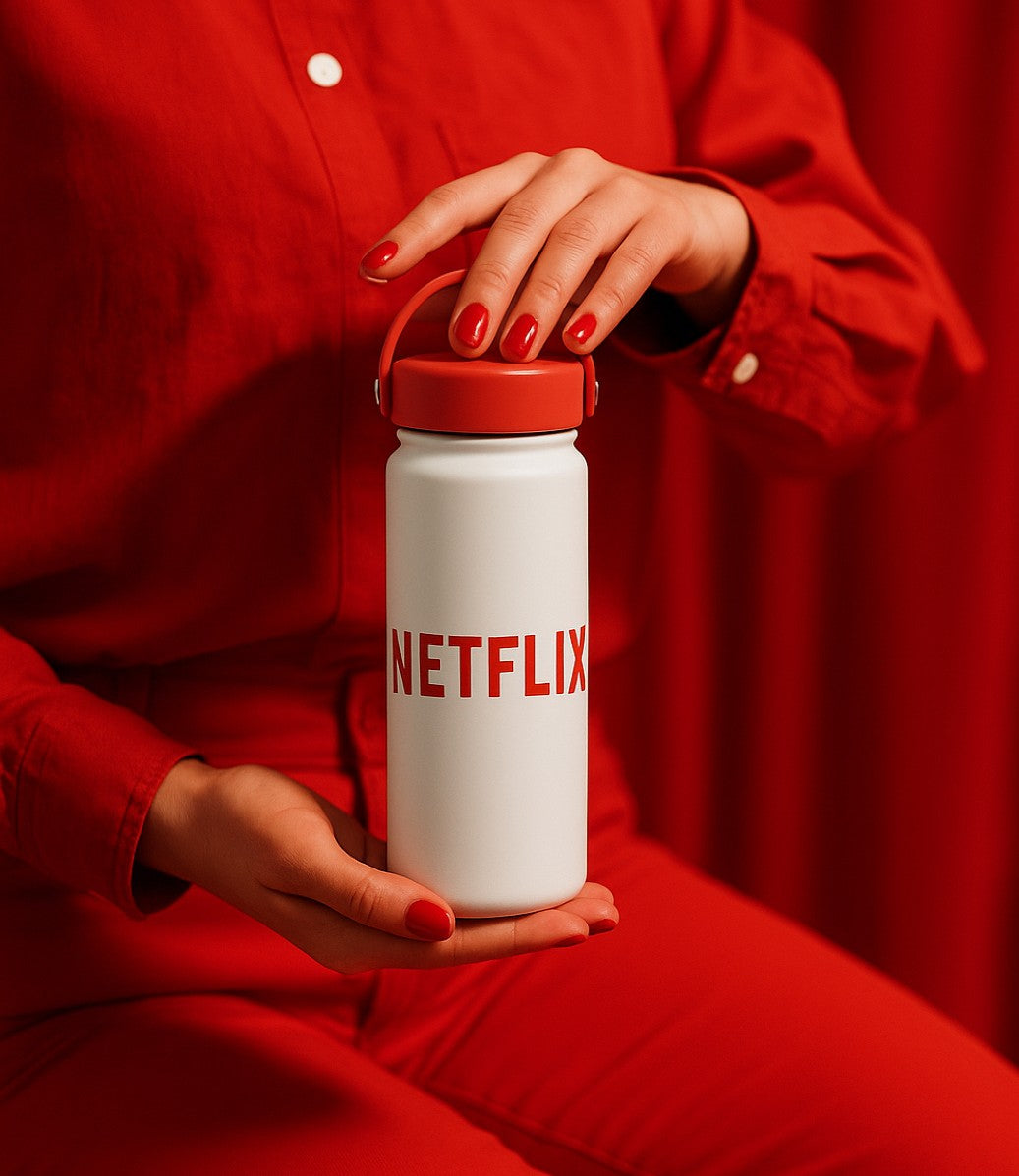 Company logo water bottle by Just Bottle