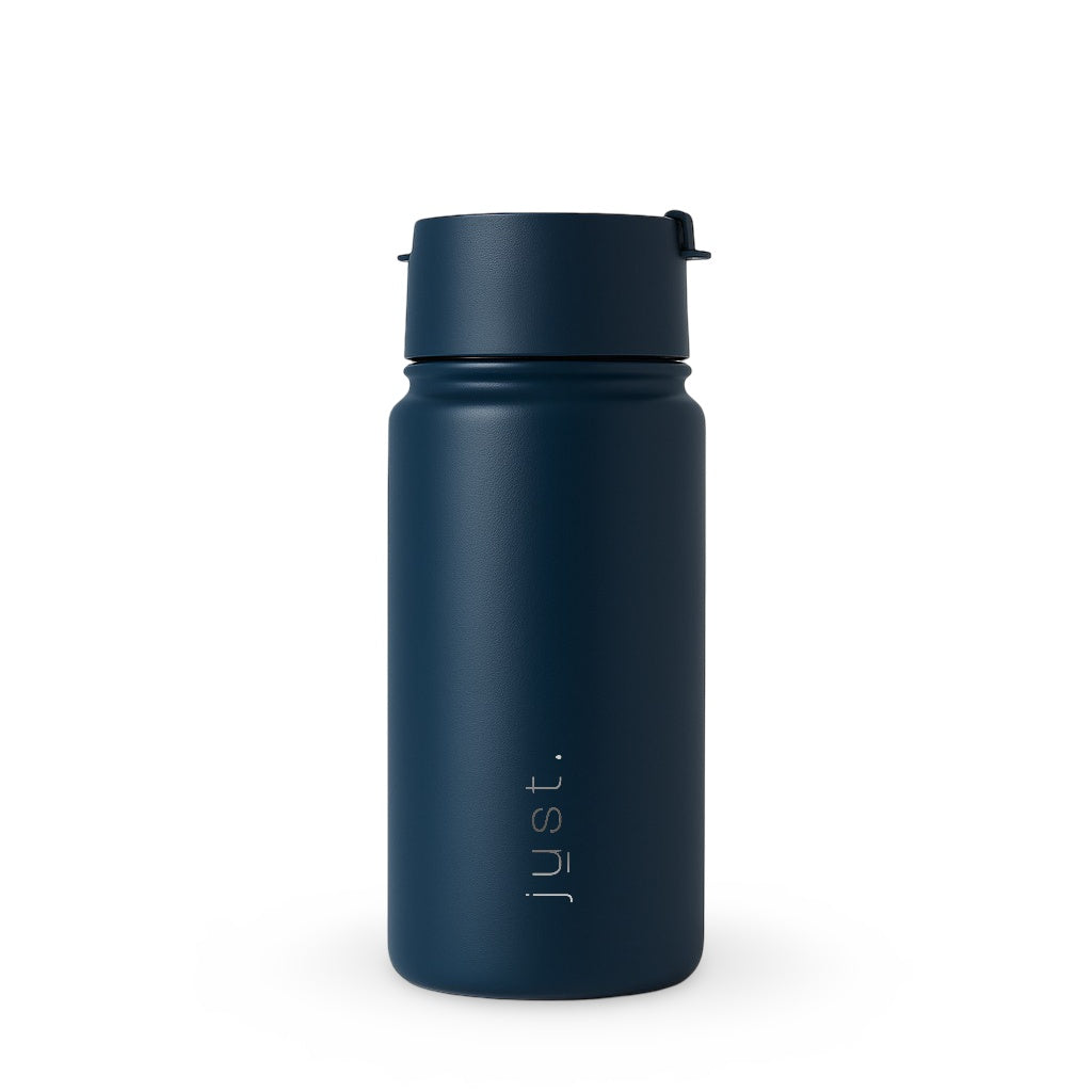 dark blue leakproof coffee cup