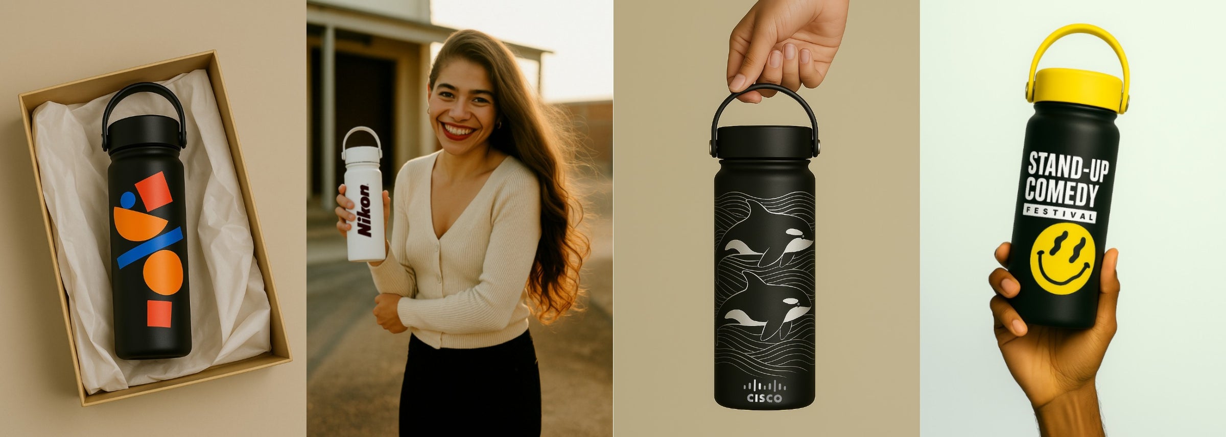 reusable water bottles with custom logo by Just Bottle