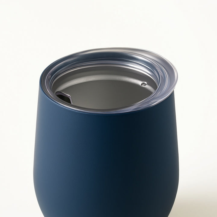 blue tumbler with spill proof lid