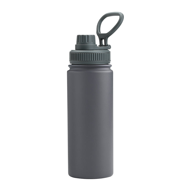 grey reusable bottle with custom business logo