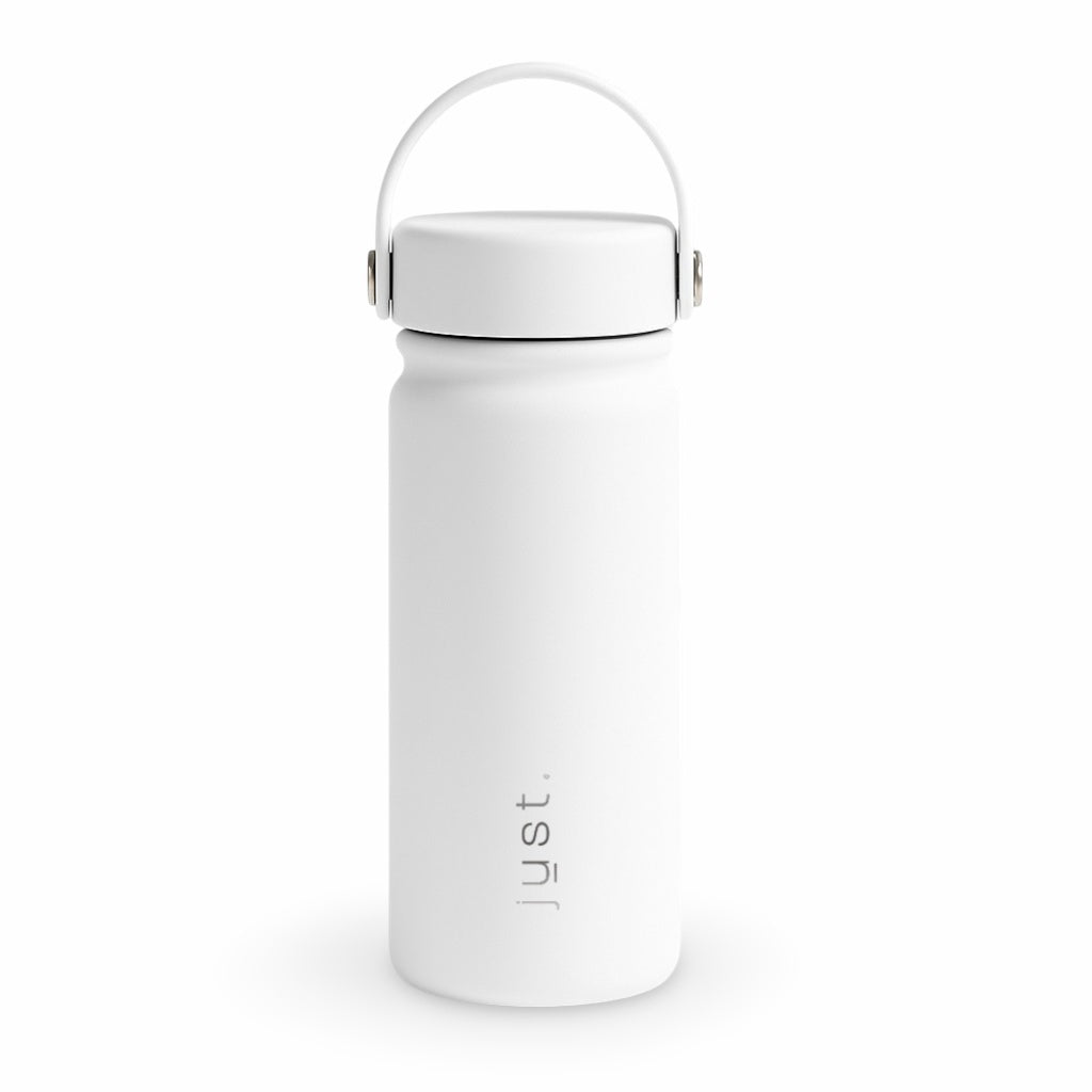 white reusable water bottle