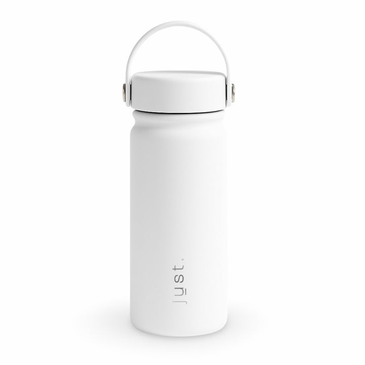 white reusable water bottle
